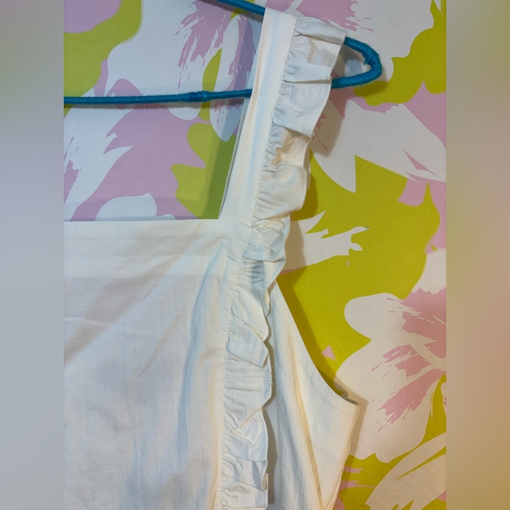 ModCloth White Ruffle Strap Dress - Picture 2 of 4